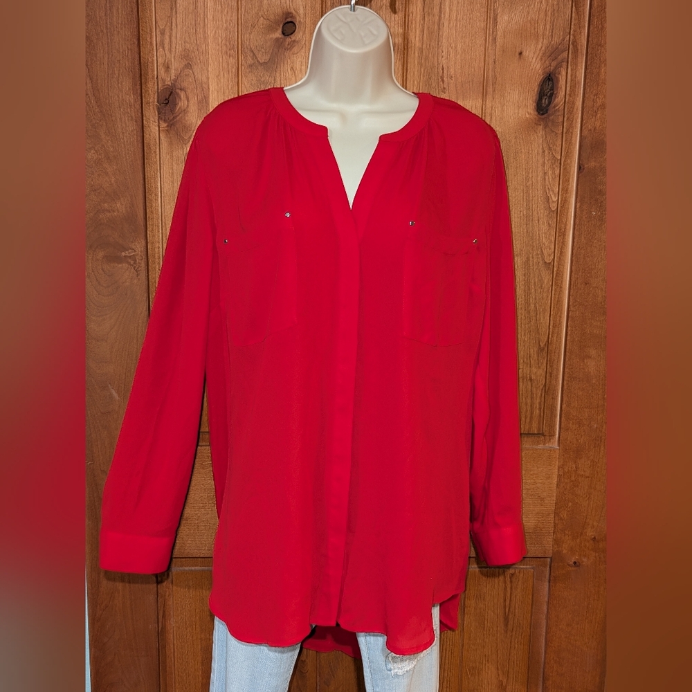 Apt. 9 Vibrant Red Women's Blouse